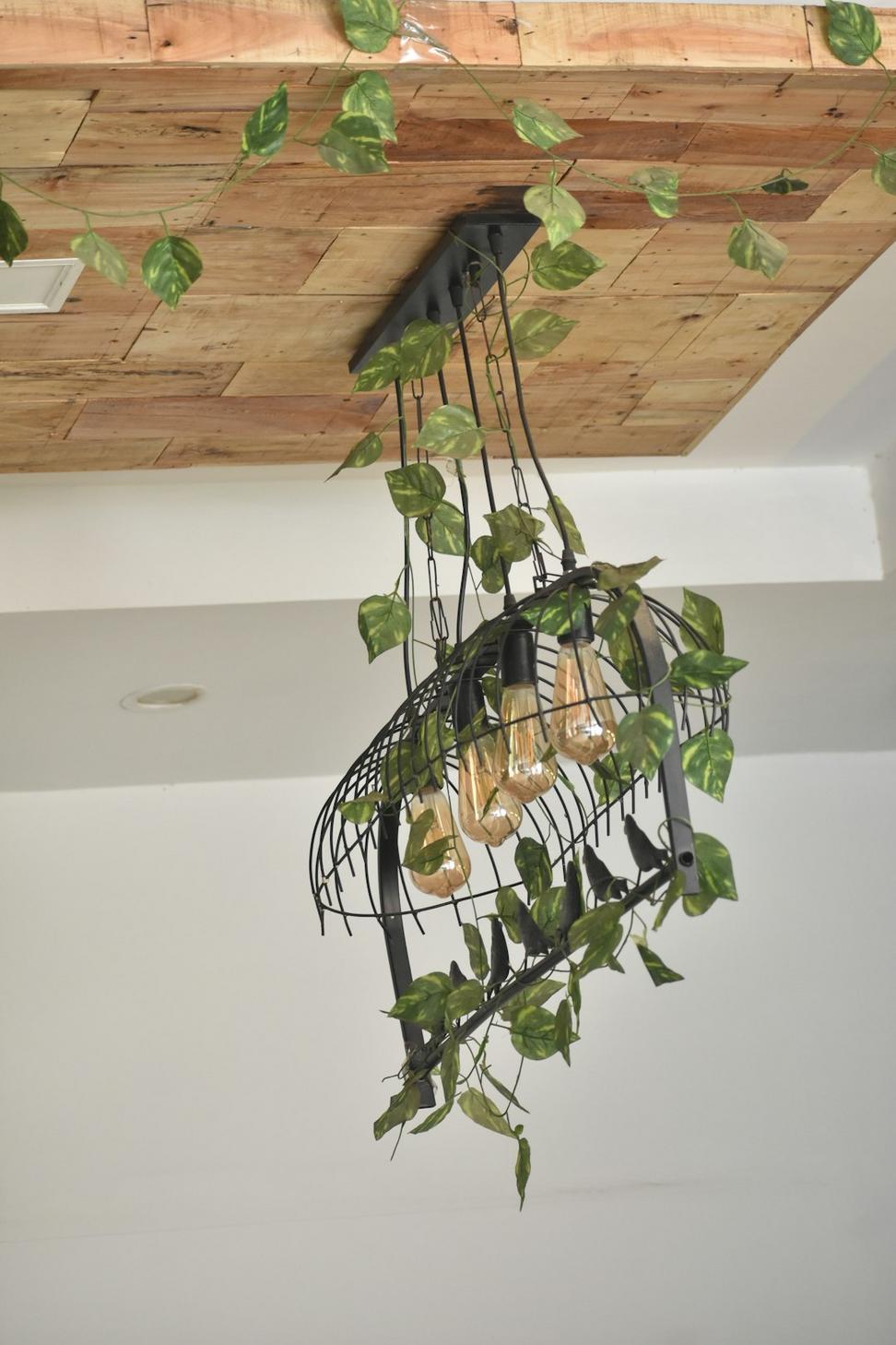 Hanging floral installation